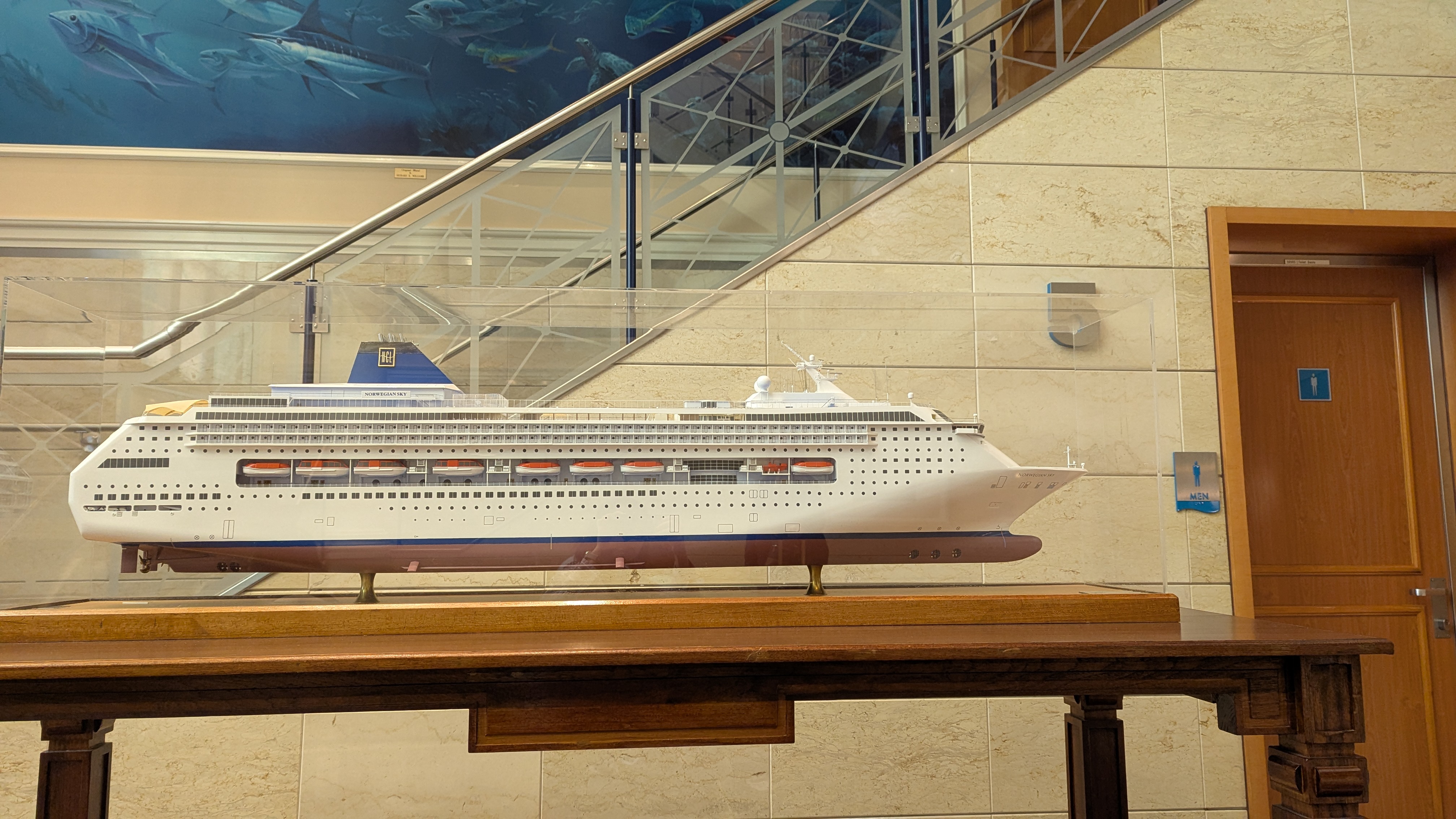 A scale model of our cruise ship